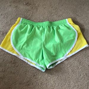 Neon green shorts